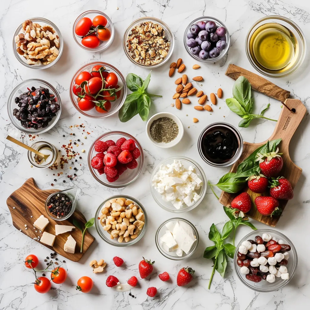 Balsamic Berry Salad Yummy ingredients