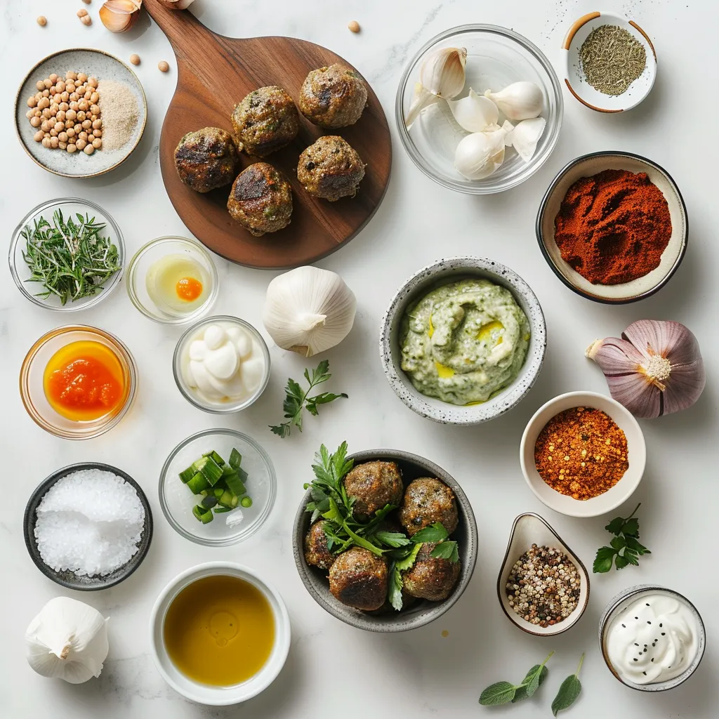 Barbecue Meatball Bowls with Avocado Goddess Sauce Mouthwatering ingredients