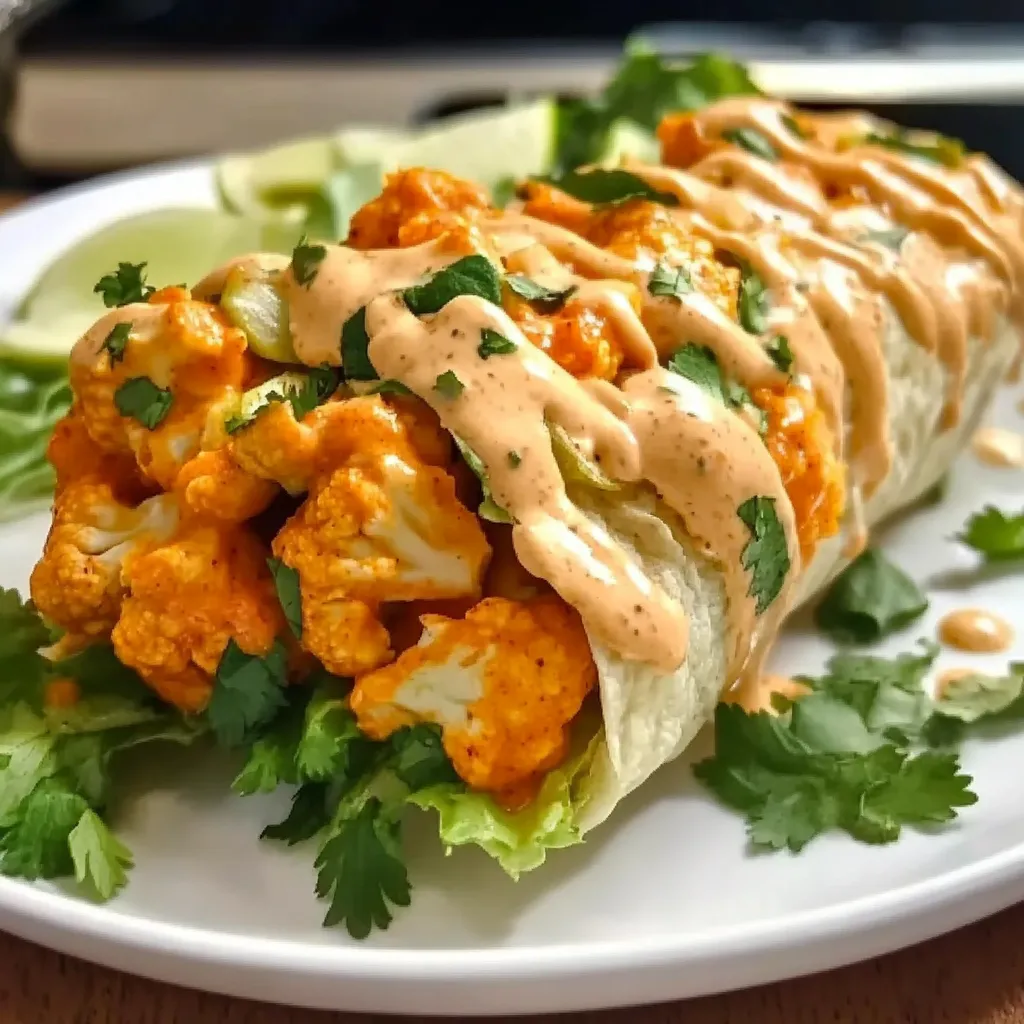 Buffalo Cauliflower Wrap Scrumptious