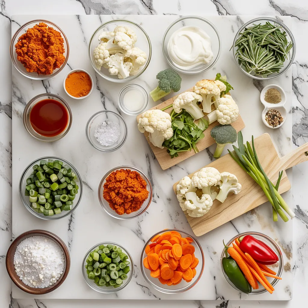 Buffalo Cauliflower Wrap Scrumptious ingredients