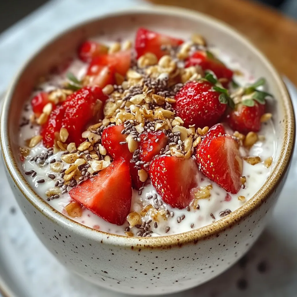 Delectable Strawberry Yogurt Overnight Oats