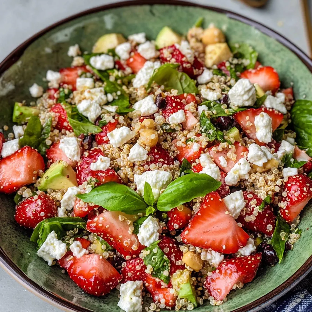 Fresh Strawberry Quinoa Salad with Feta