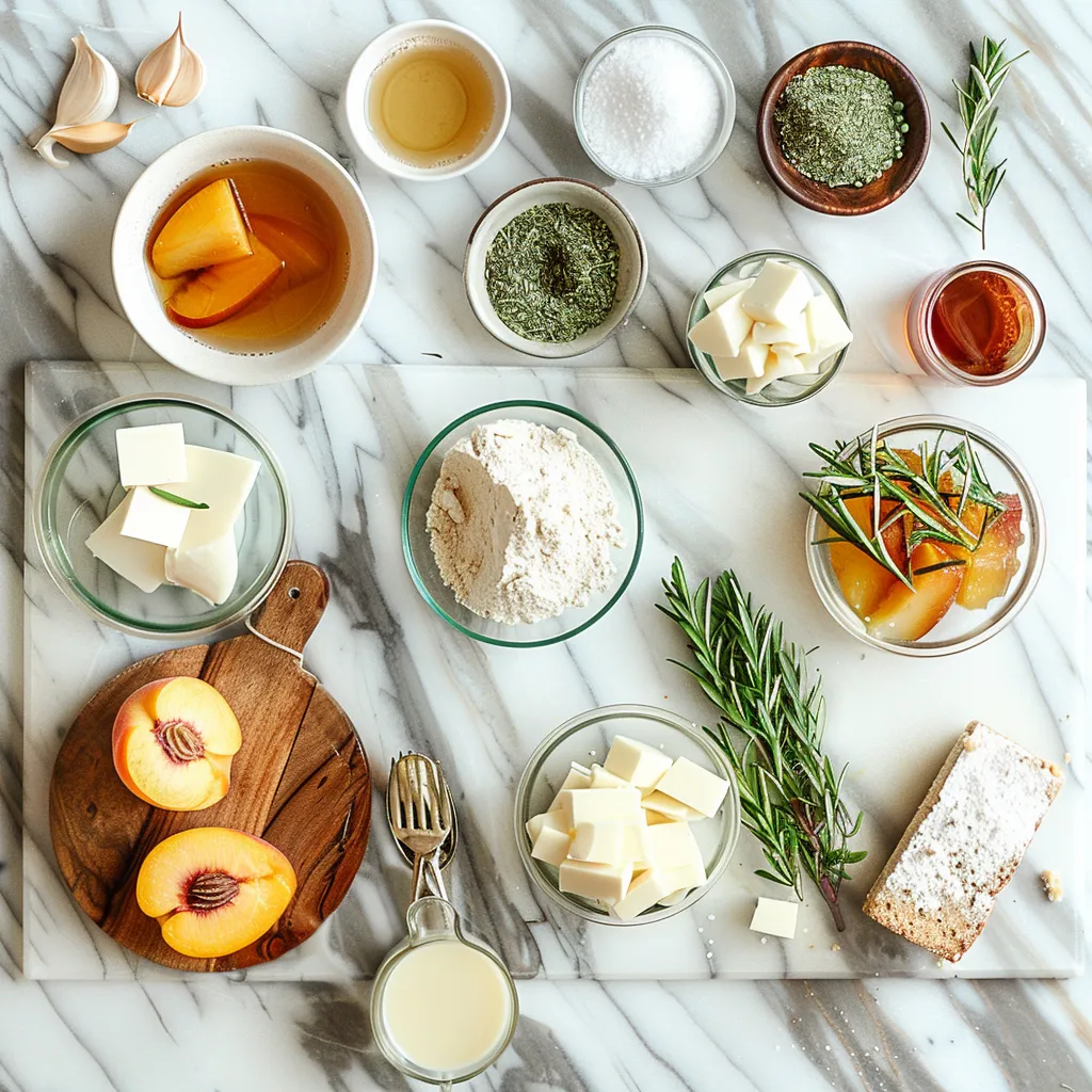 Golden Bourbon Peach Upside Down Cake ingredients