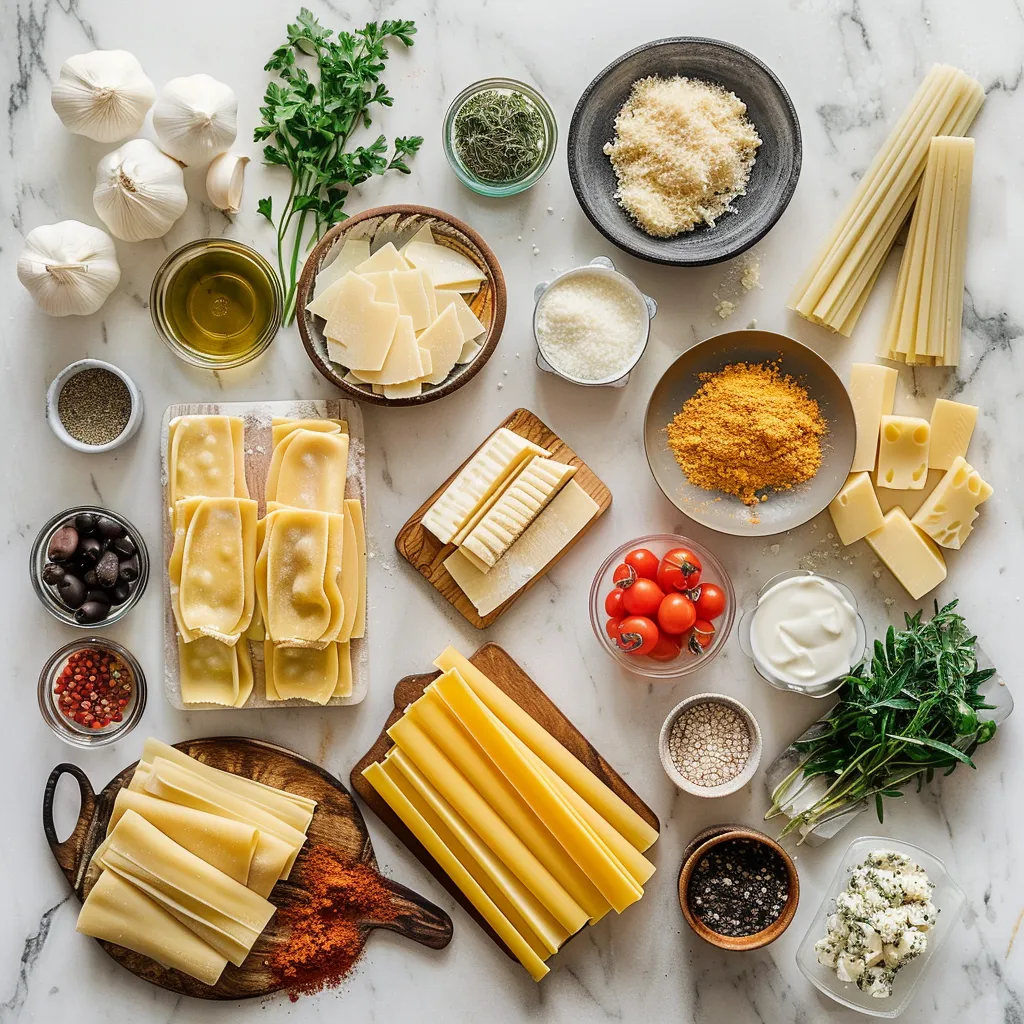 Golden Manicotti Recipe: A Festive Family Feast ingredients