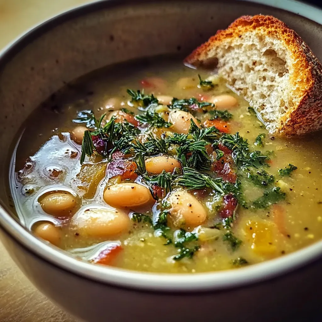 Hearty Tuscan White Bean Soup Aromatic