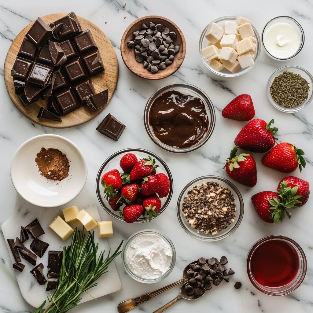 Heavenly Chocolate Covered Strawberry Valentines ingredients