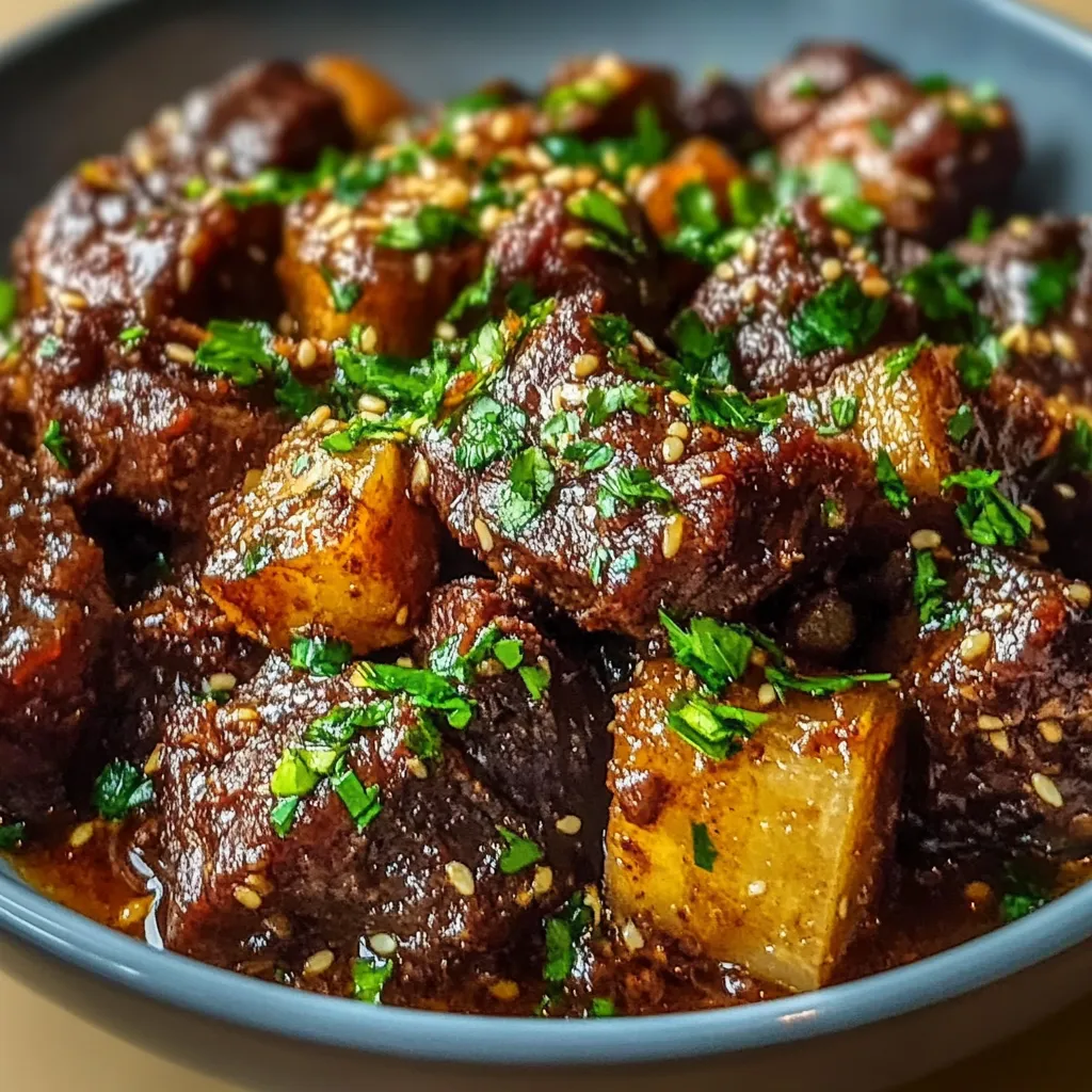 High Protein Slow Cooker Garlic Butter Beef Bites Zesty