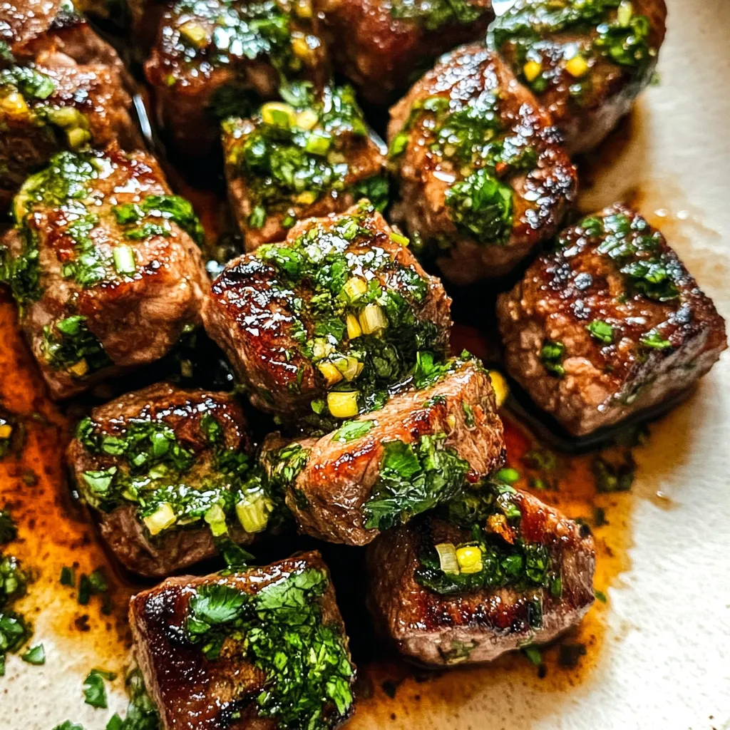 Juicy Chimichurri Steak Bites