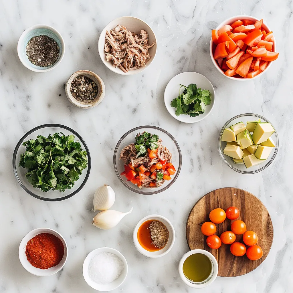 Juicy Crockpot Mexican Pulled Pork ingredients