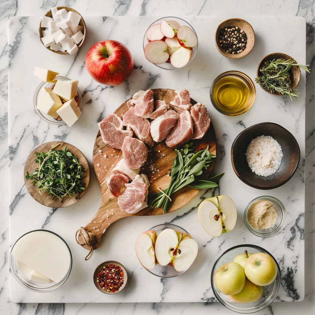 Juicy Pork Tenderloin with Apples Recipe for Cozy Nights ingredients