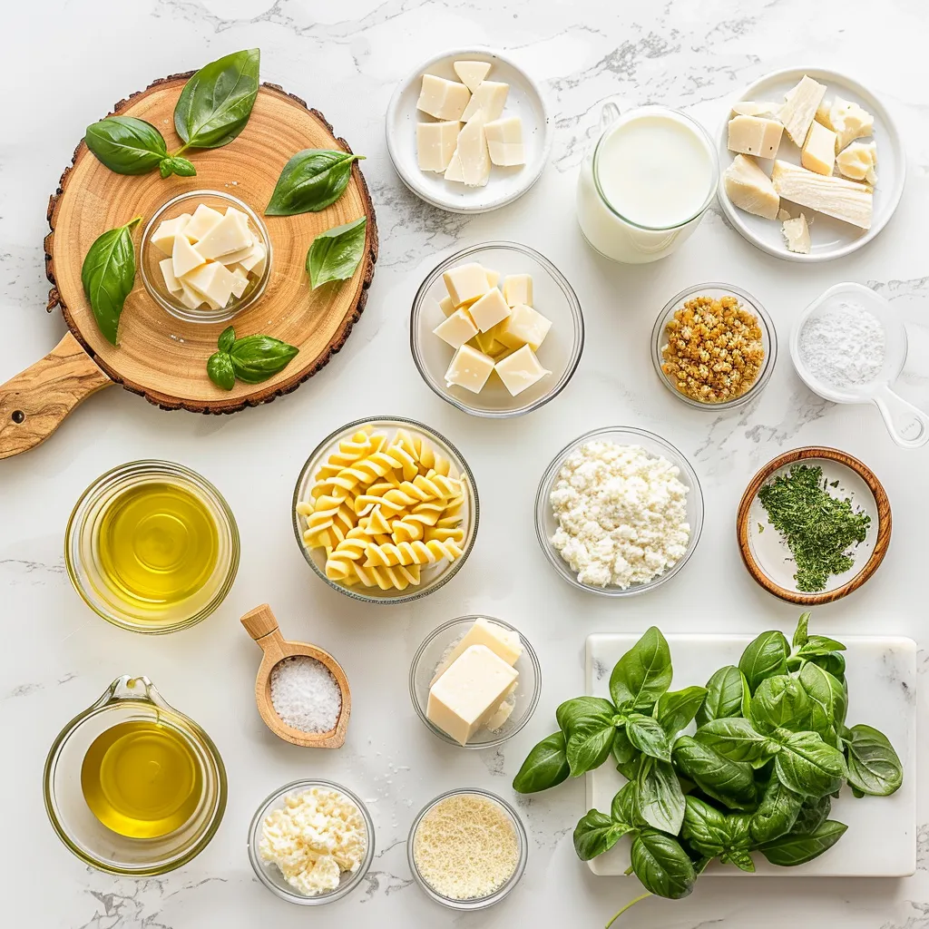 Lemon Basil Parmesan Pasta Salad: A Golden Summer Delight ingredients