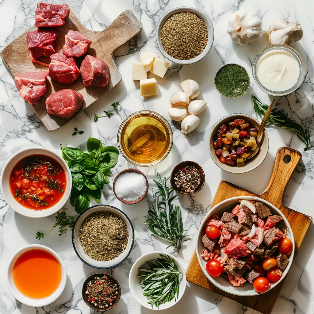 Luscious Crockpot Beef & Barley Soup ingredients
