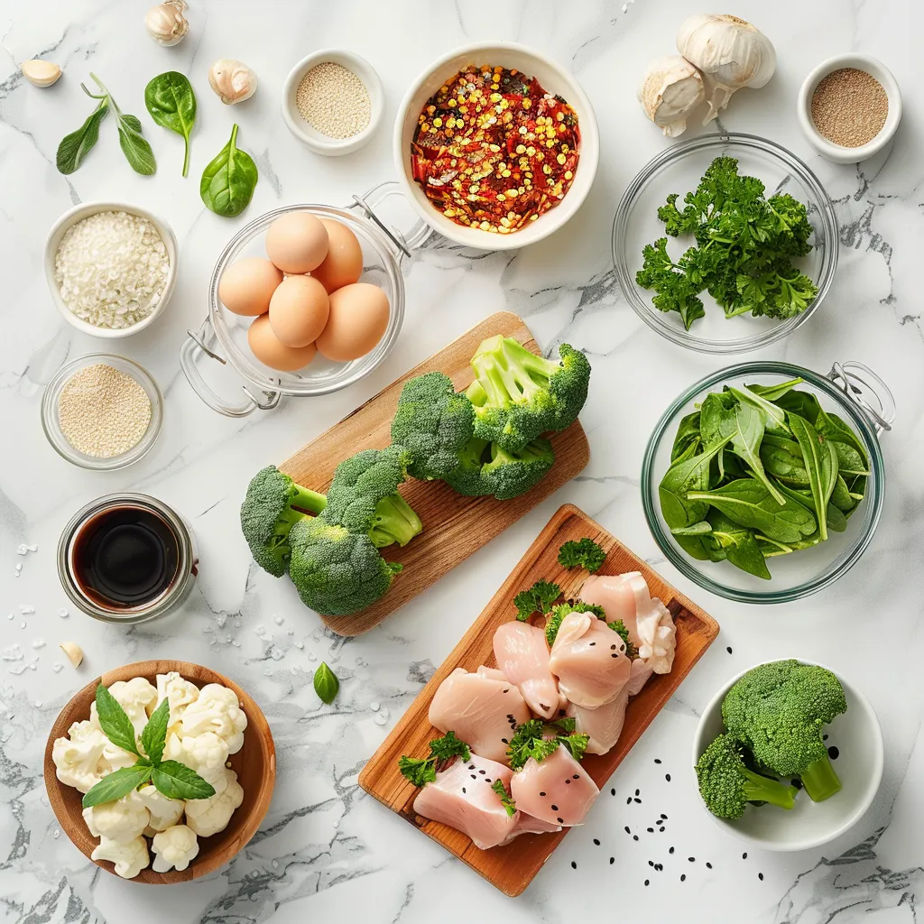 Mouthwatering Healthy Low Calorie Chicken and Broccoli Stir Fry ingredients