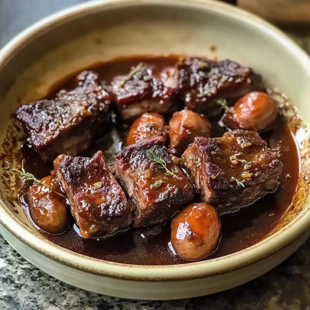 Simple Balsamic Bourbon Short Ribs Yummy ingredients