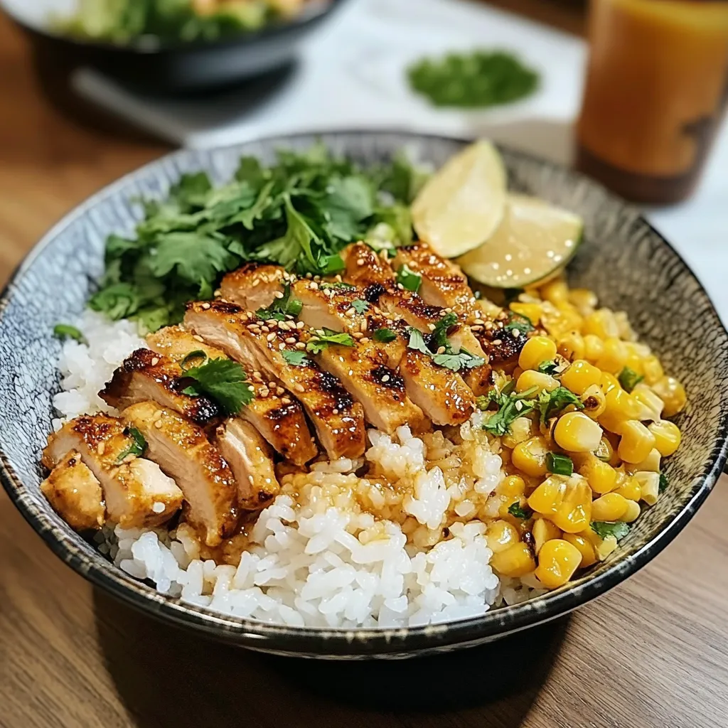 Street Corn Chicken Rice Bowl Delectable