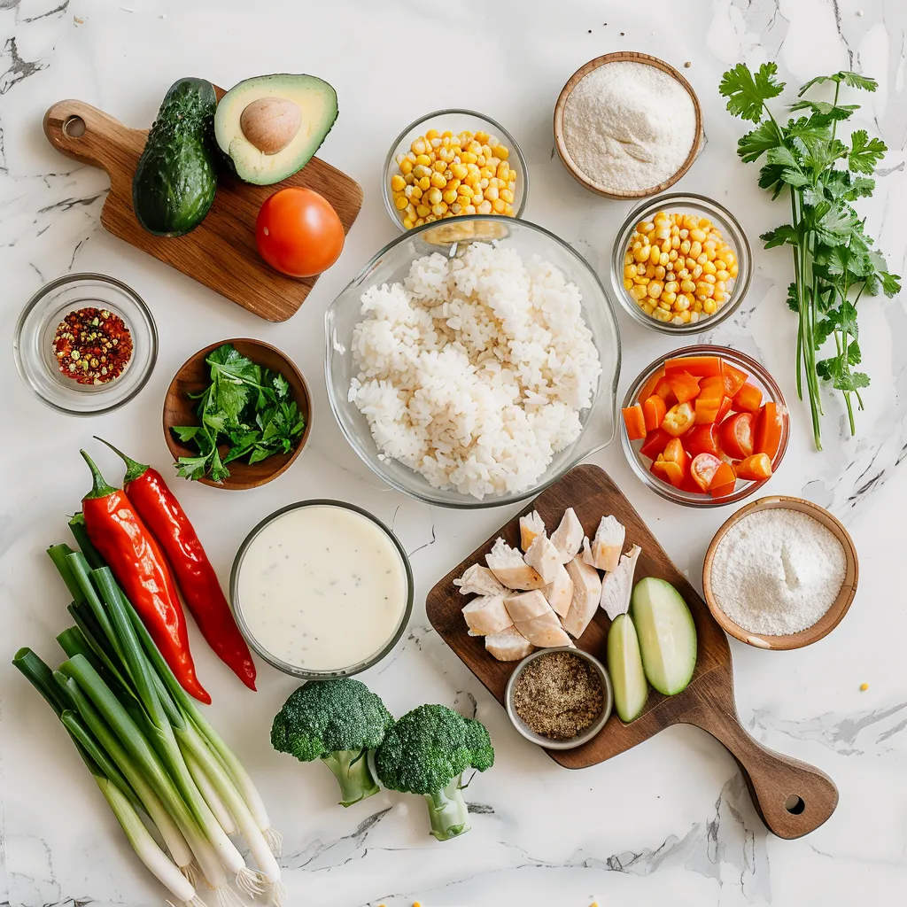 Street Corn Chicken Rice Bowl Delectable ingredients
