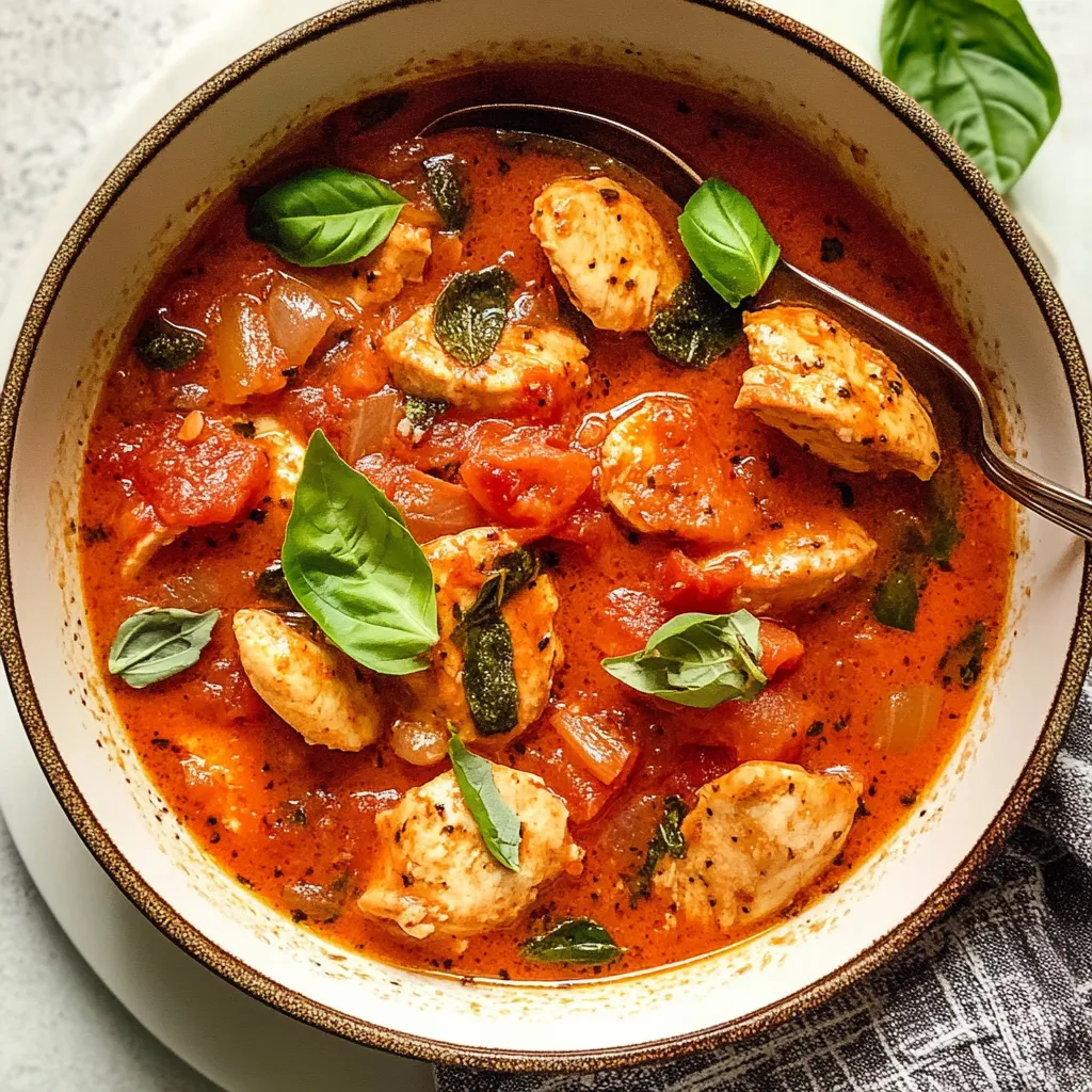 Tomato Basil Chicken Stew Golden