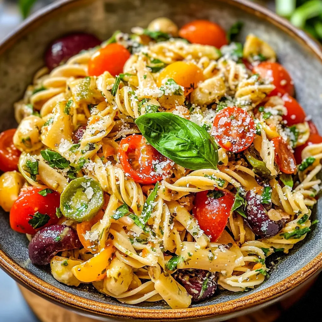 Vegetarian Italian Pasta Salad