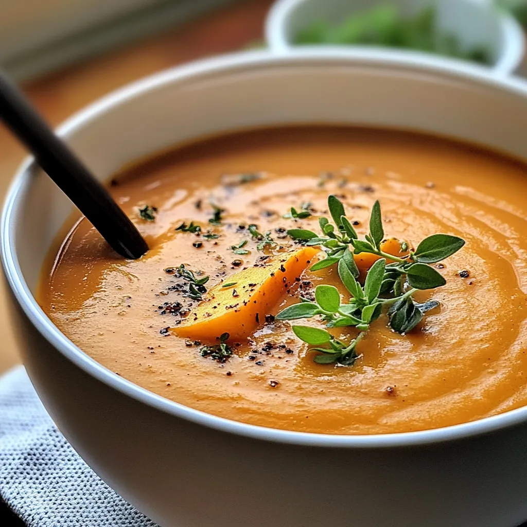 Amazing Roasted Italian Sweet Potato Soup for Comforting Bliss Mouthwatering