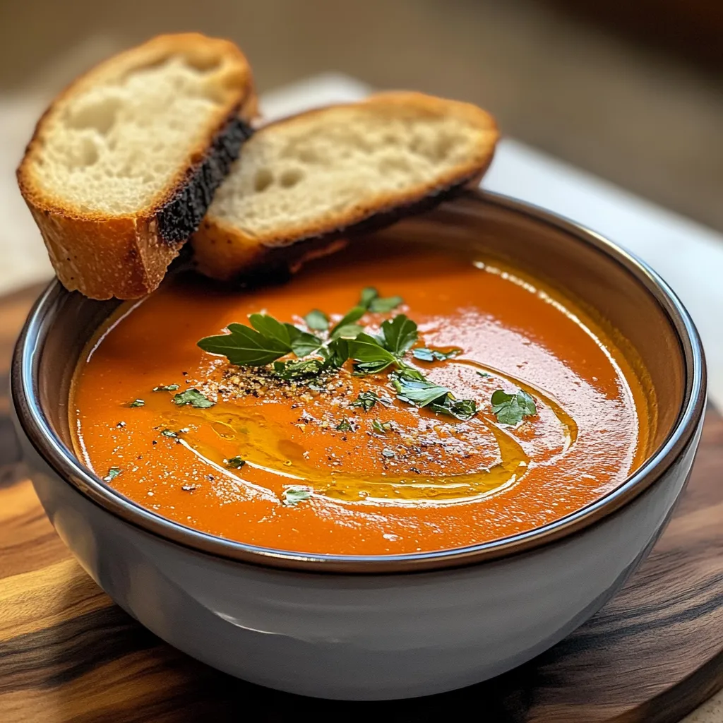 Amazing Roasted Red Pepper Gouda Soup That’ll Warm Your Soul Golden
