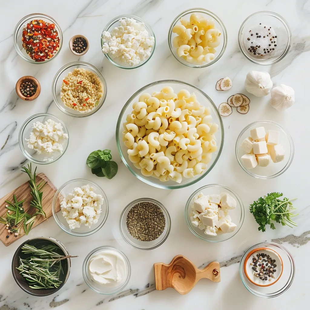 Classic Macaroni Salad Luscious ingredients