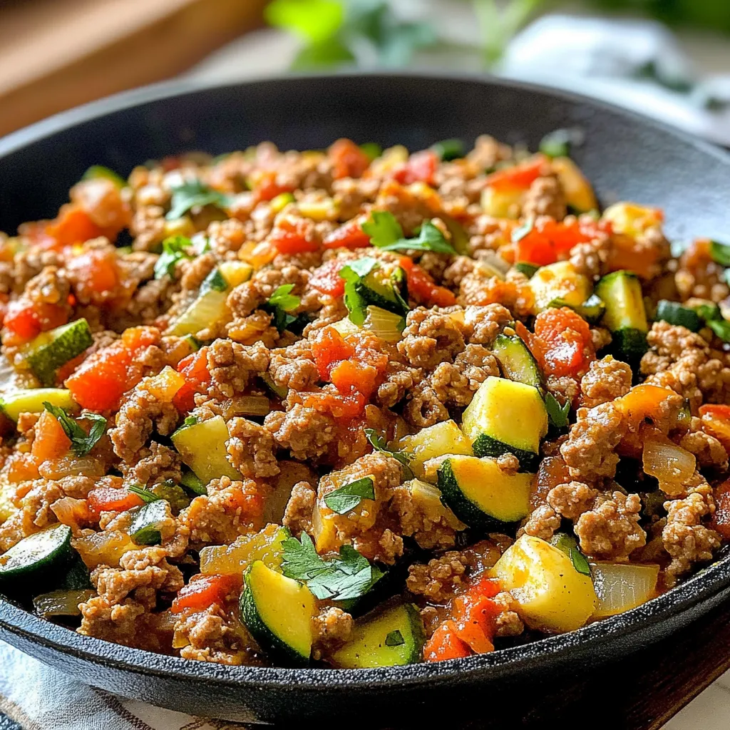 Ground Turkey and Zucchini Skillet Recipe