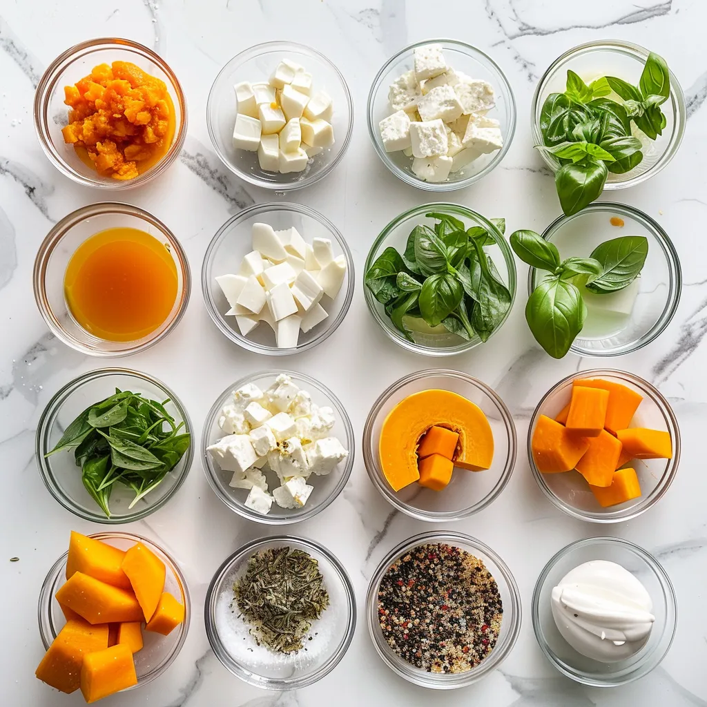 Pumpkin and Feta Salad Yummy ingredients