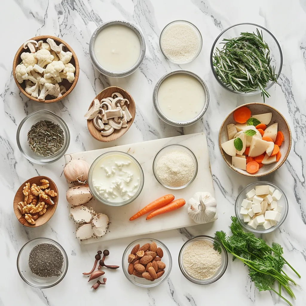 Savory Creamy Chicken and Wild Rice Soup ingredients