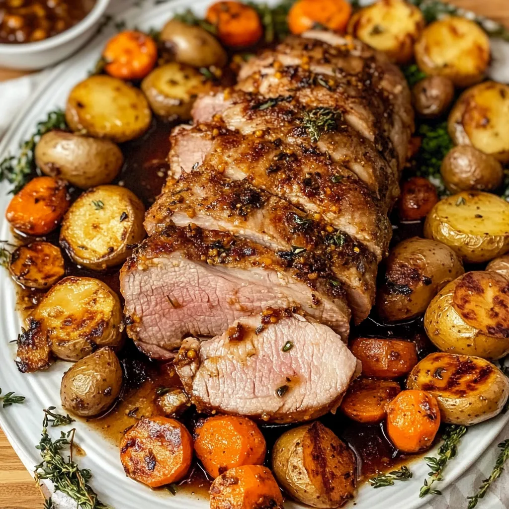 Savory Sheet Pan Pork Tenderloin with Roasted Potatoes and Carrots