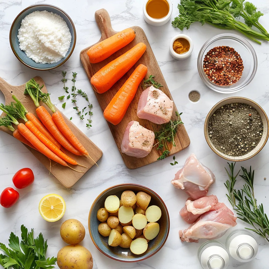 Savory Sheet Pan Pork Tenderloin with Roasted Potatoes and Carrots ingredients