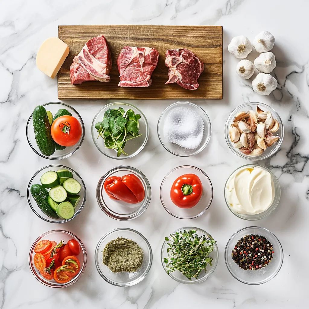 Savory Steak Salad ingredients