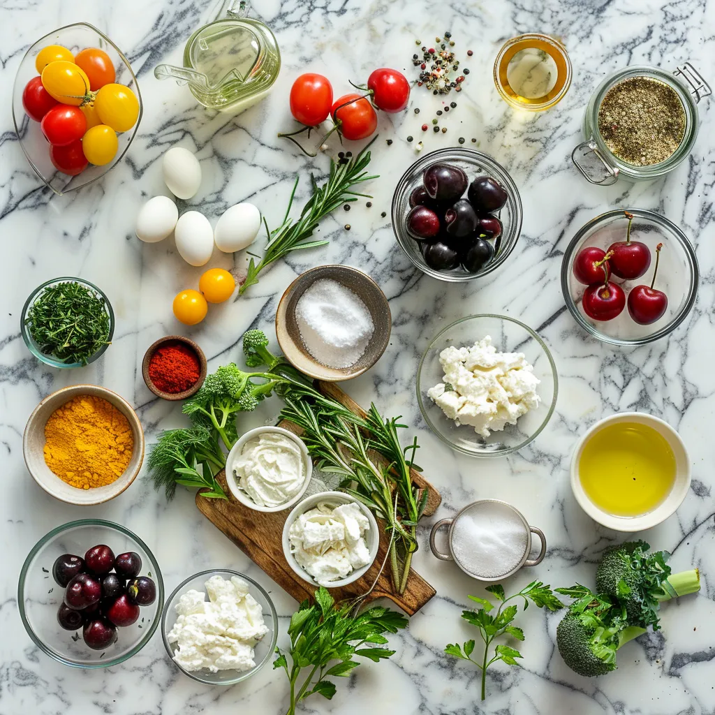 Savory Tart Cherry Salad ingredients