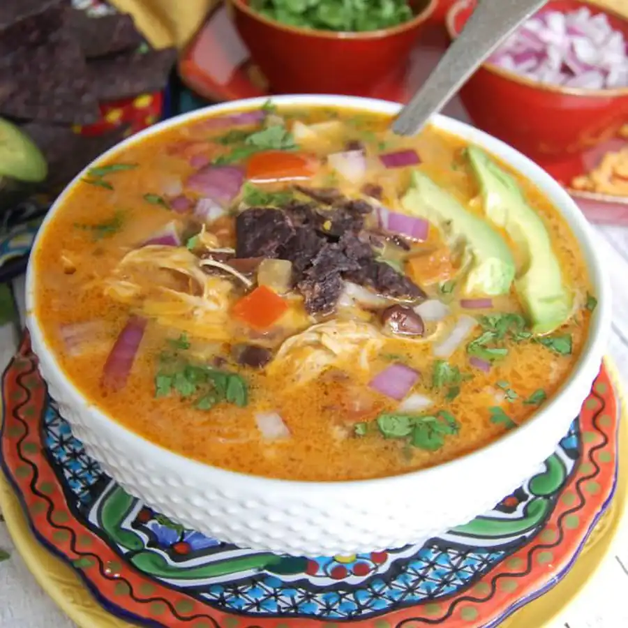 Incredible Slow Cooker Mexican Cheesy Chicken Soup — Faster Than Takeout