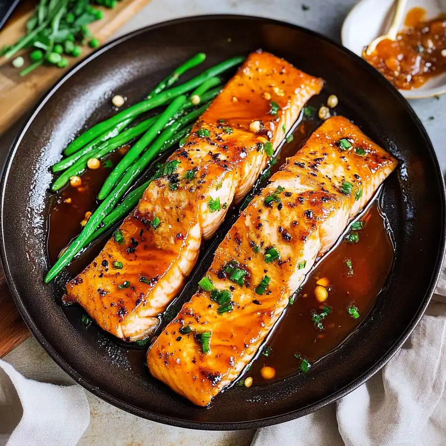 Bourbon Glazed Salmon | Sweet & Savory Dinner
