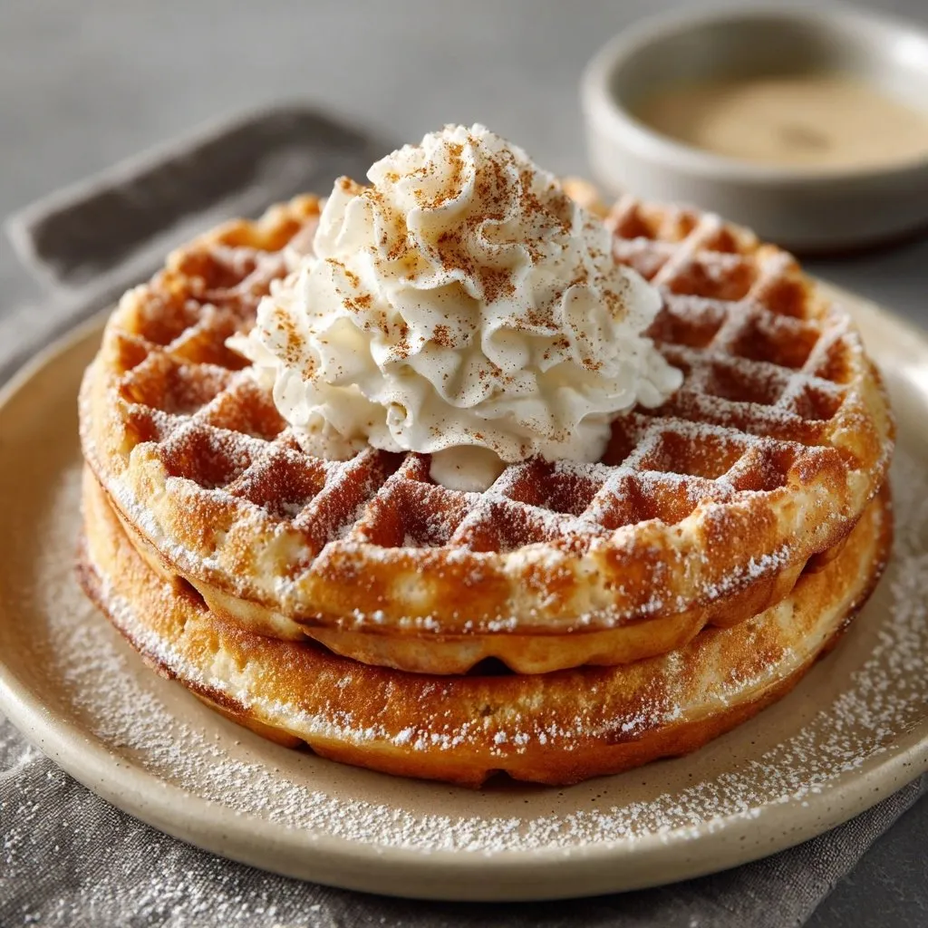 Cozy Cinnamon Brown Sugar Waffles with Maple Butter
