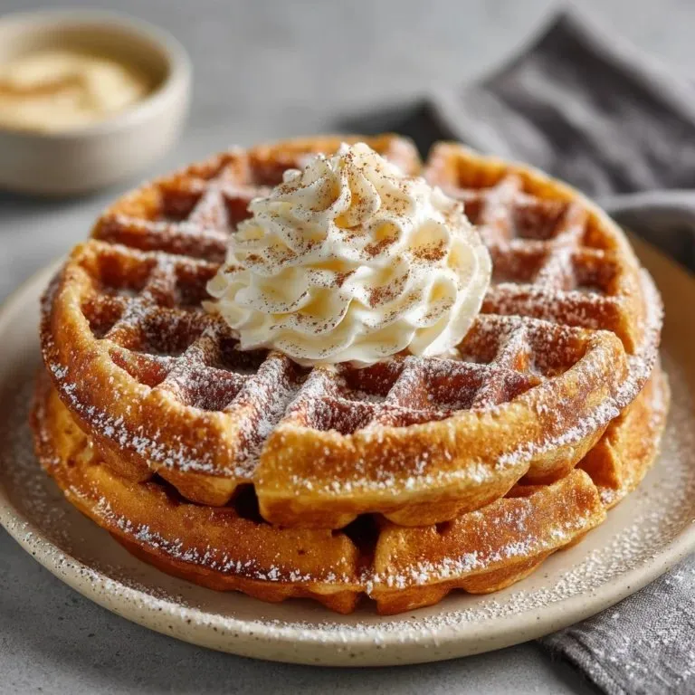 Cozy Cinnamon Brown Sugar Waffles with Maple Butter