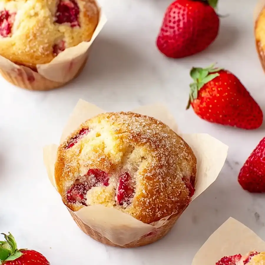 Legendary Bakery-Style Strawberry Muffins Recipe — Better Than a Restaurant