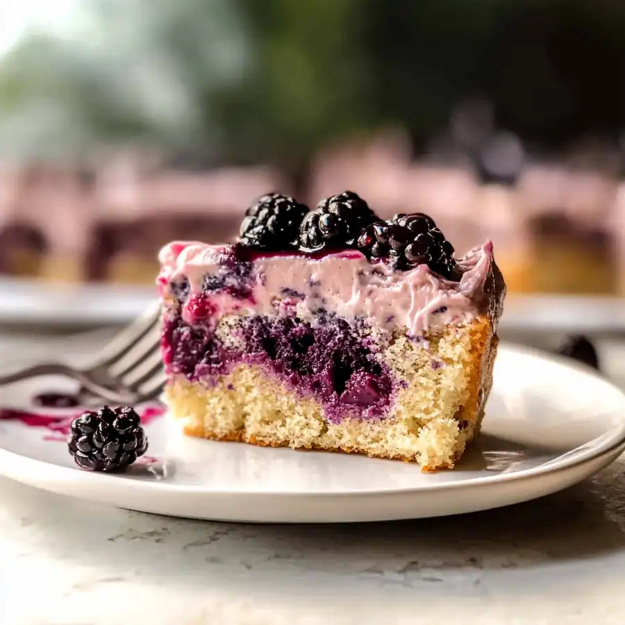 Amazing Swirled Blackberry Lavender Sheet Cake Delight