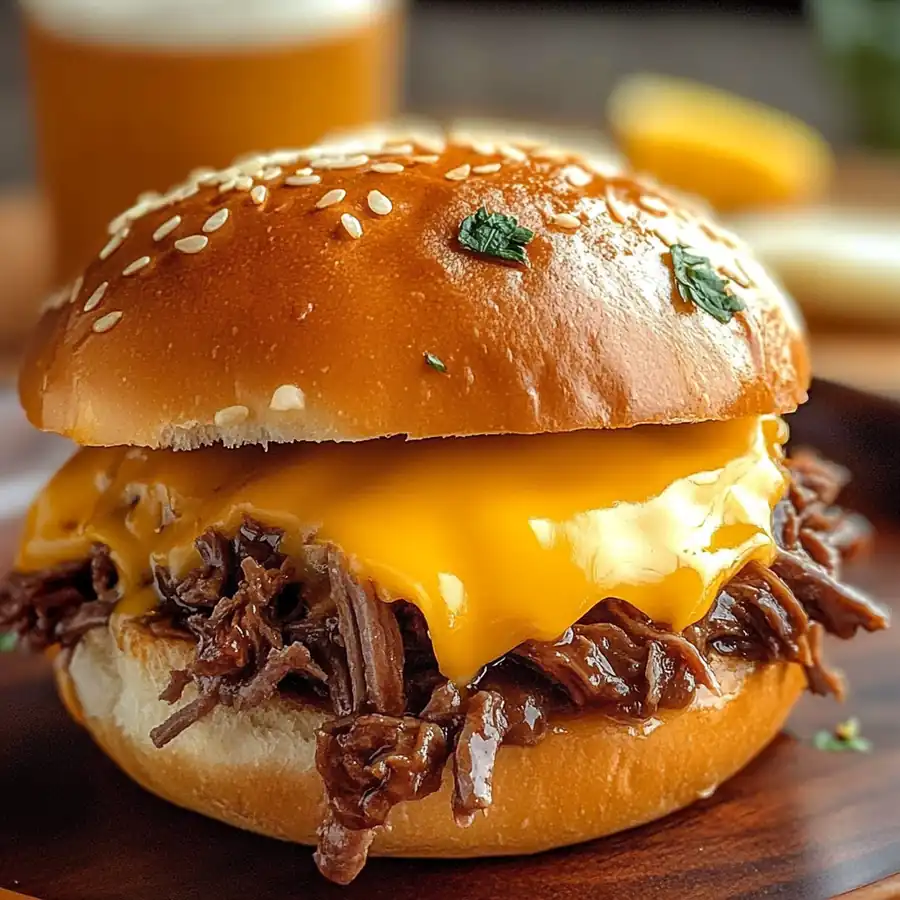 Slow Cooker Beef Cheddar Sandwiches | Comfort Food