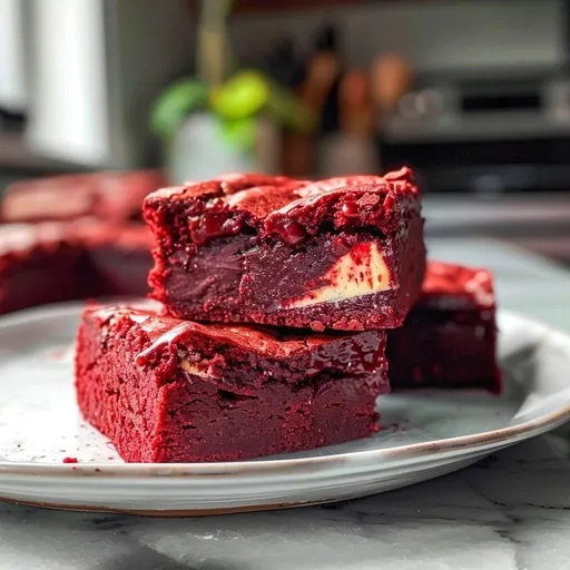 Indulge in Fudgy Red Velvet Brownies