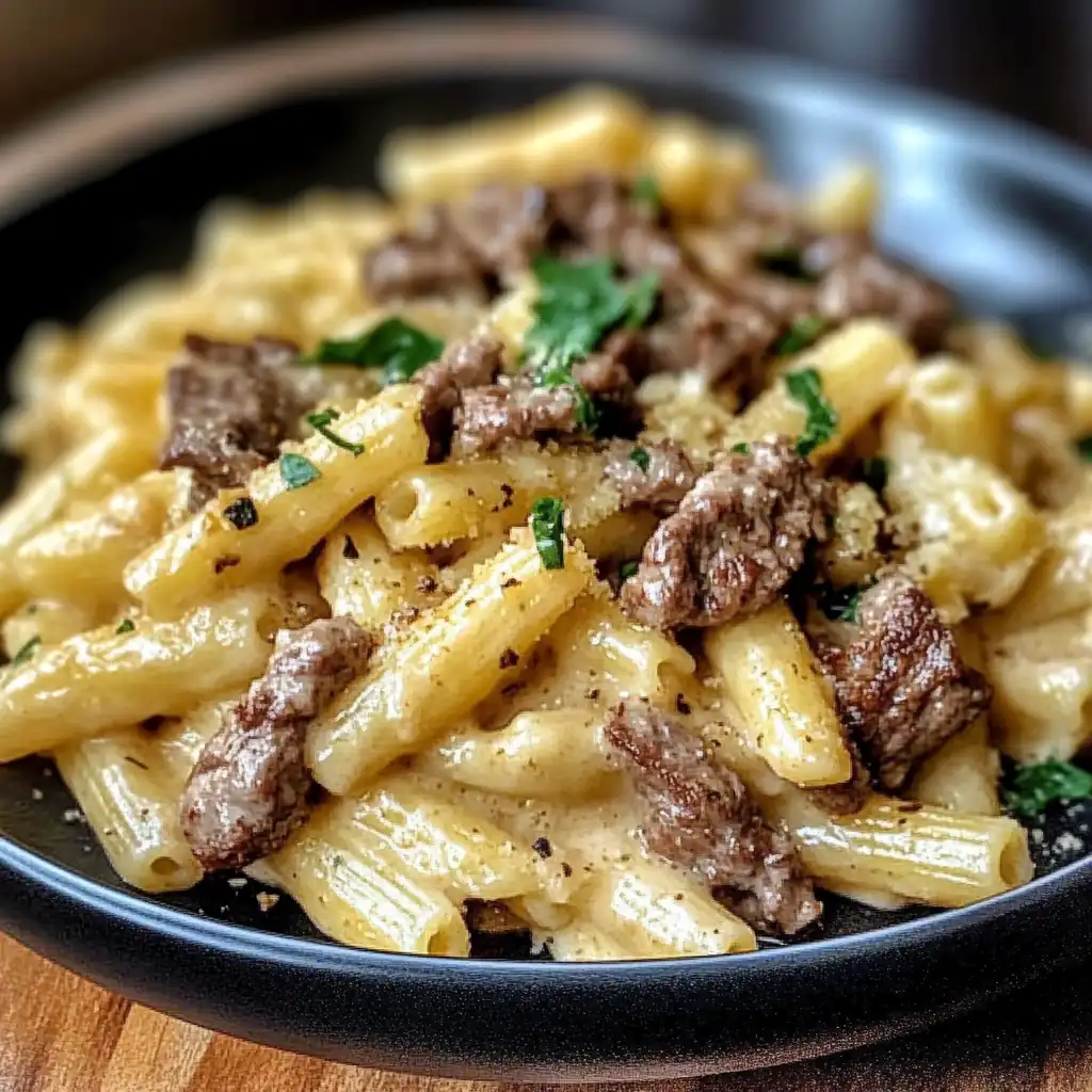 One-Pot Spicy Garlic Butter Steak Pasta — Pure Comfort!