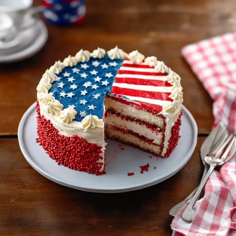 Easy Patriotic Flag Cake — The Ultimate BBQ Crowd Pleaser!