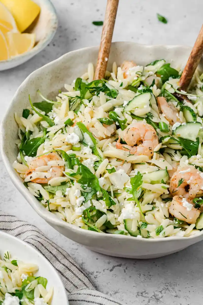 Shrimp Orzo Salad – Light, Fresh & Flavorful