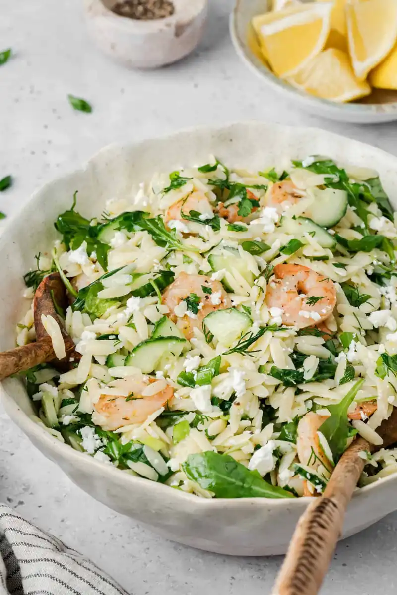 Shrimp Orzo Salad – Light, Fresh & Flavorful