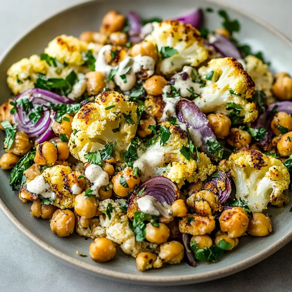 Vibrant Roasted Cauliflower Chickpea Salad for Fresh Fridays