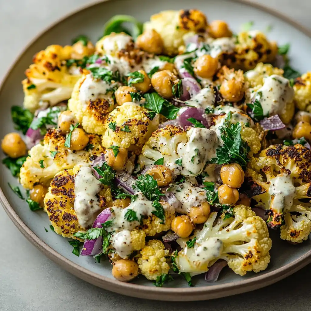 Vibrant Roasted Cauliflower Chickpea Salad for Fresh Fridays