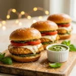 Healthy Air Fryer Chicken Pesto Sliders Perfectly Crispy and Easy | Quick Game Day