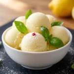 Cool Down with This Zesty Lemon Basil Sorbet