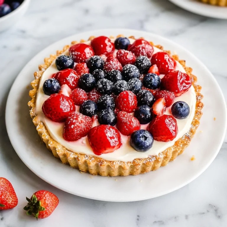Red, White & Blue No-Bake Fruit Tartlets for July 4th
