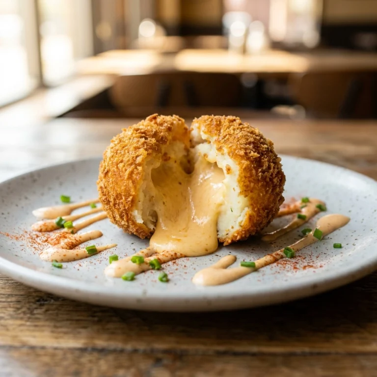 Air Fryer Cheesy Mashed Potato Balls With Chipotle Cheese Core | Easy Air Fryer Appetizer
